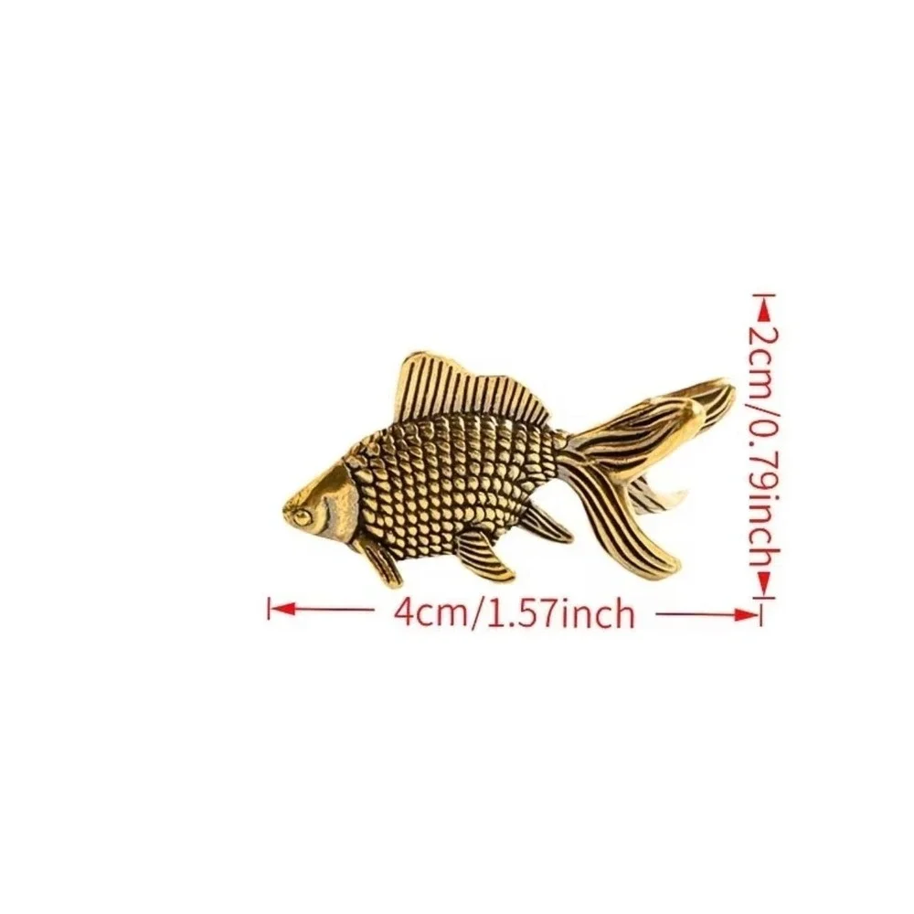 BG7-Miniature brass metal Fish animal figurine